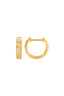 Inlay Diamond Huggie Earrings