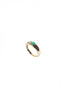 Inlay Pear Shaped Emerald Ring