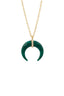 Malachite Crescent Horn Necklace