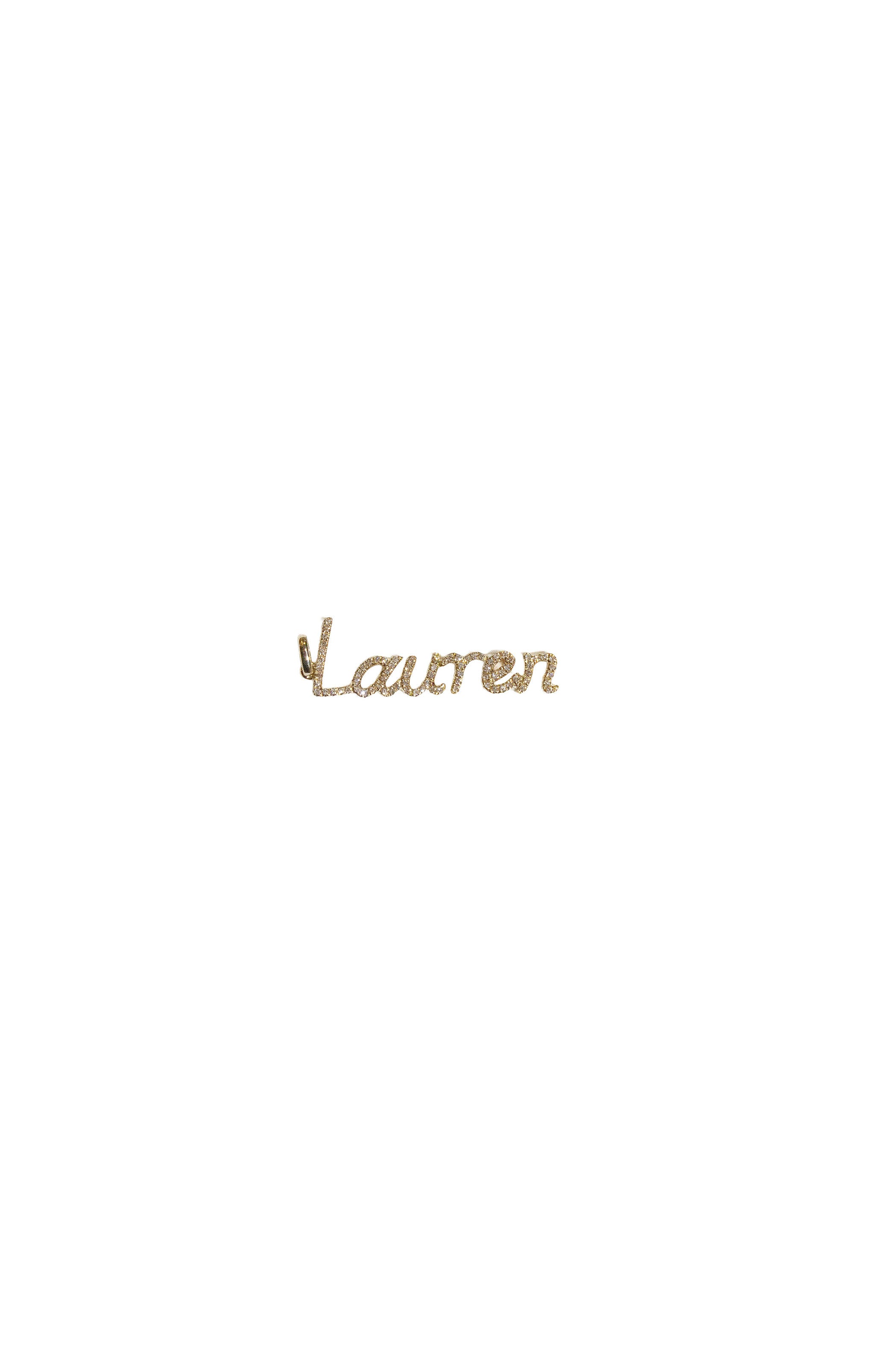 Custom Diamond Name Charm Main image