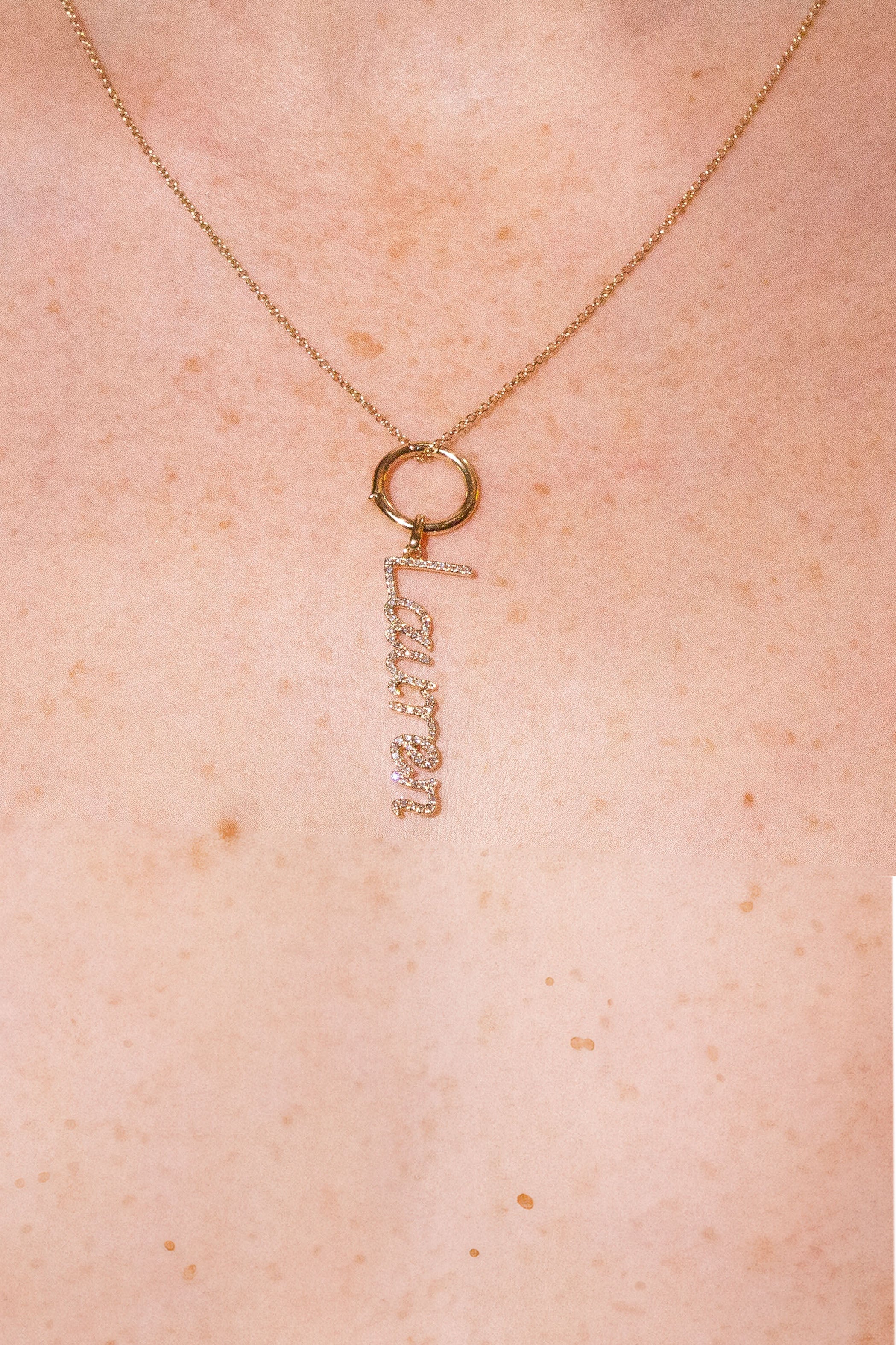 Custom Diamond Name Charm