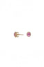 Oval Pink Sapphire Halo Studs