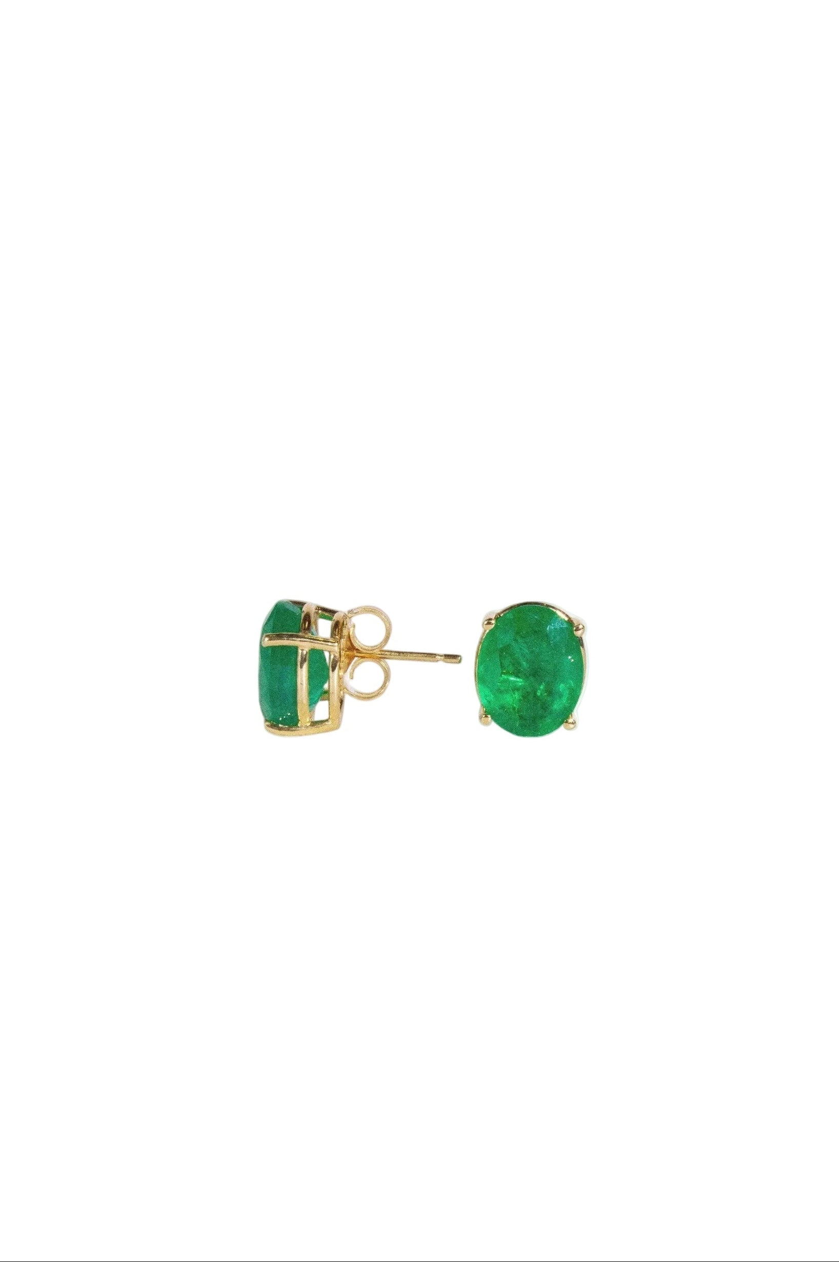 Solitaire Oval Emerald Earrings Main image