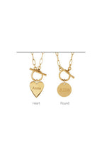 Engravable Heart Toggle Necklace