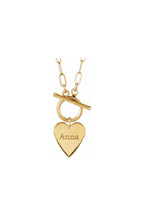 Engravable Heart Toggle Necklace