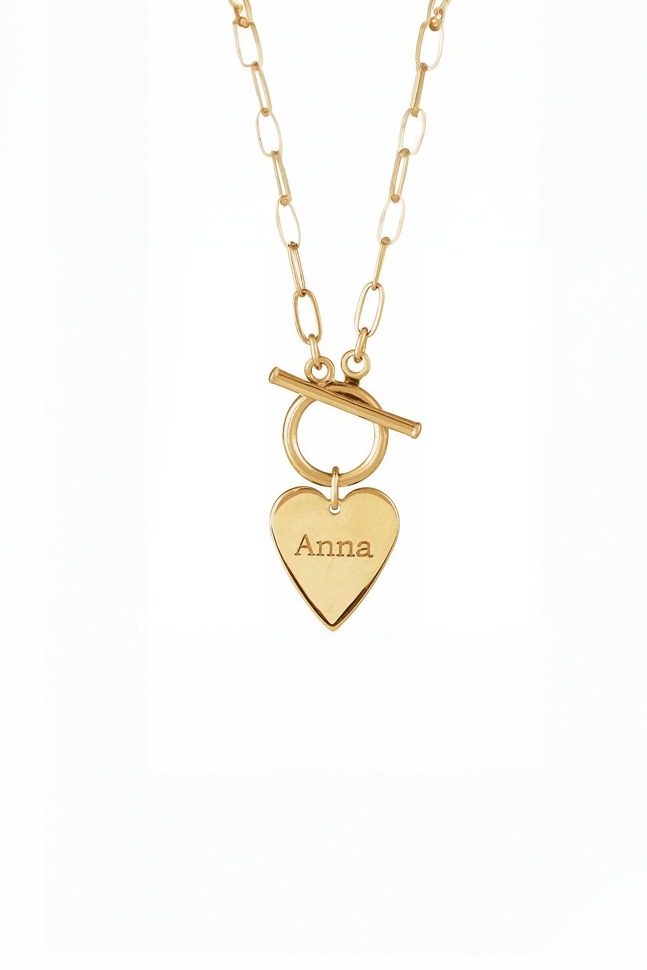 Engravable Heart Toggle Necklace Main image