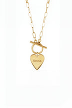 Engravable Heart Toggle Necklace