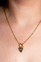 Engravable Heart Toggle Necklace