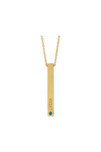 Round 3-Stone Engravable 4-Sided Bar Necklace Mounting