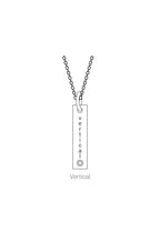 Round 3-Stone Engravable 4-Sided Bar Necklace Mounting