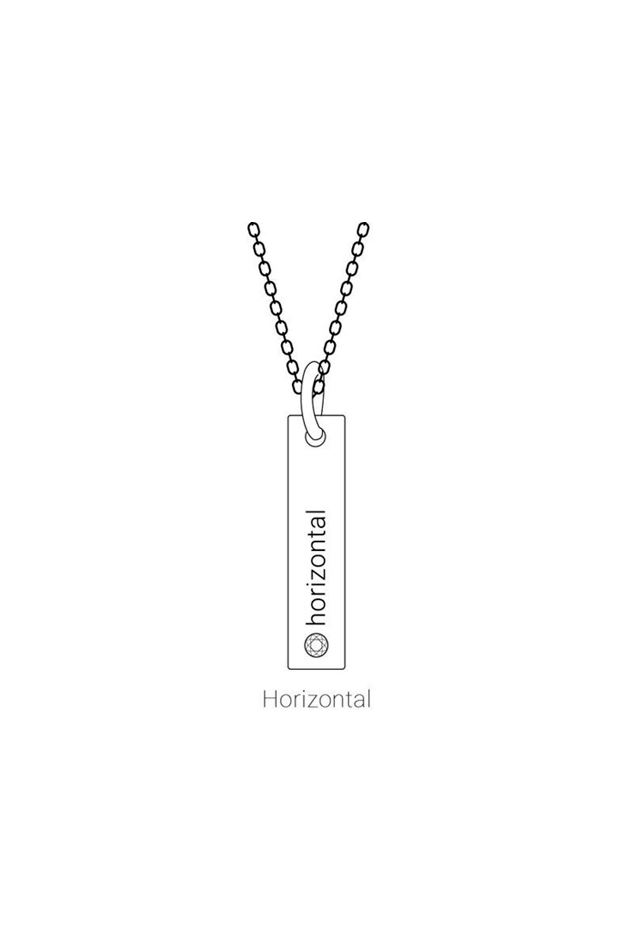 Round 3-Stone Engravable 4-Sided Bar Necklace Mounting