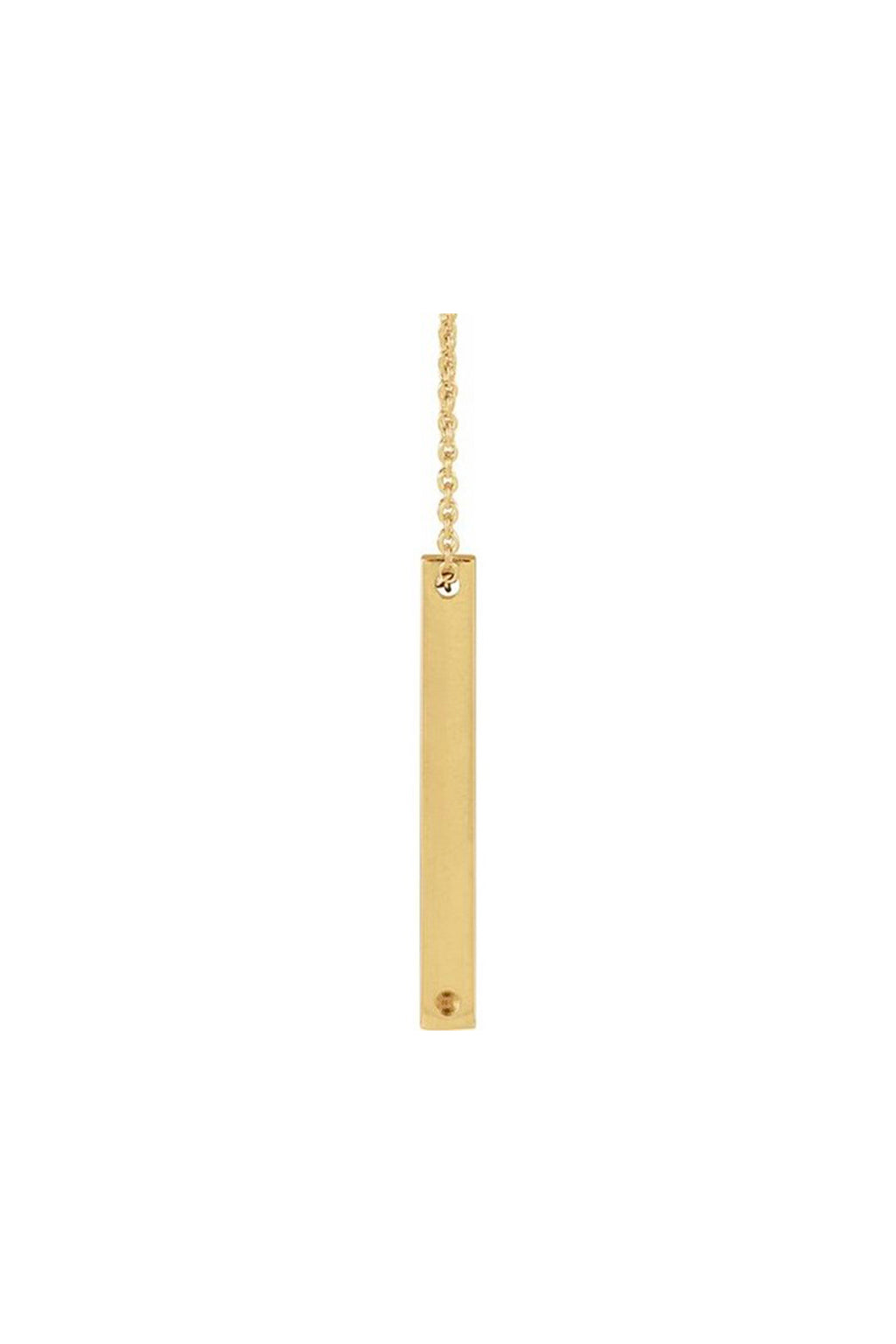 Round 3-Stone Engravable 4-Sided Bar Necklace Mounting