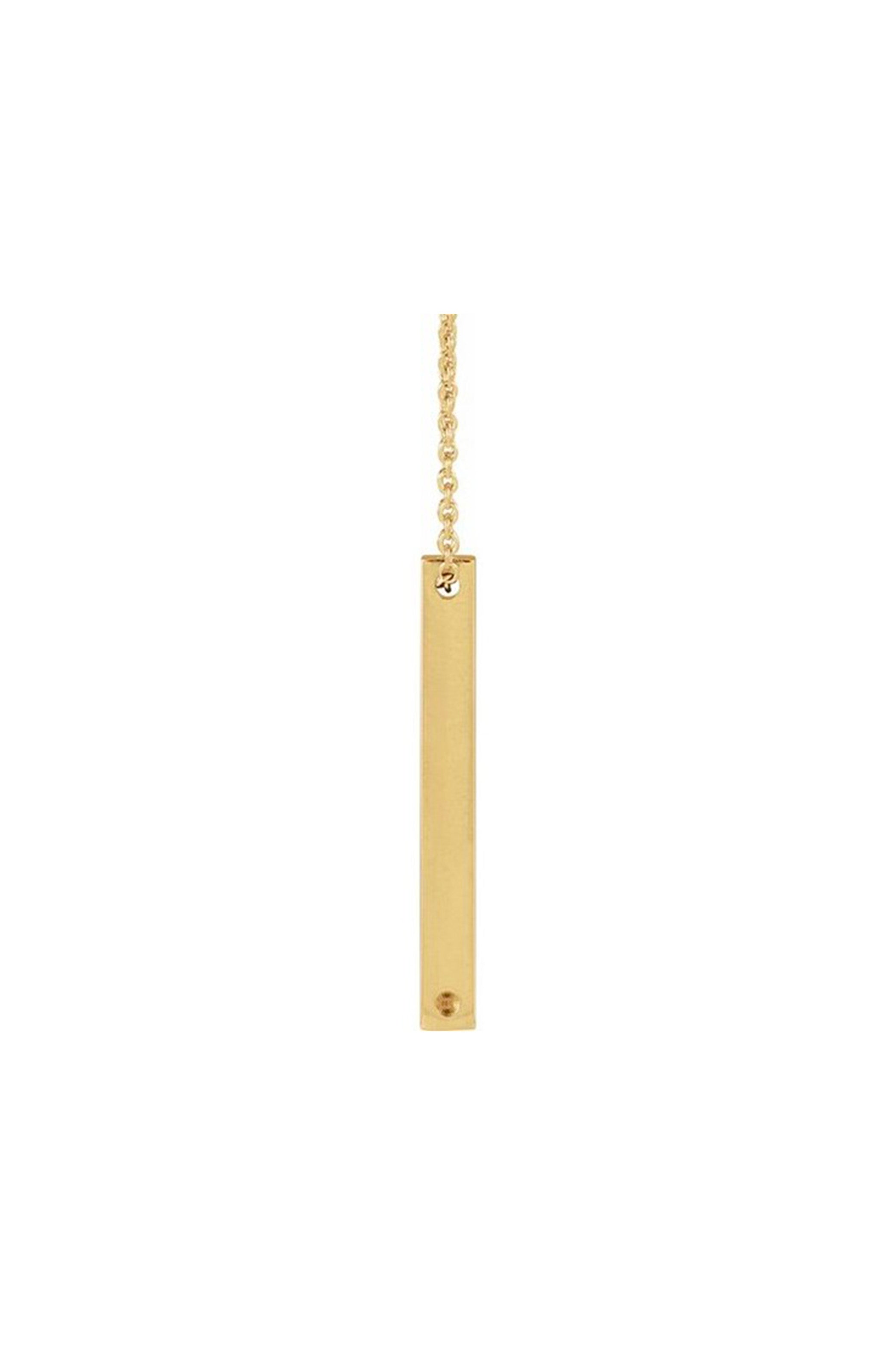 Round 3-Stone Engravable 4-Sided Bar Necklace Mounting
