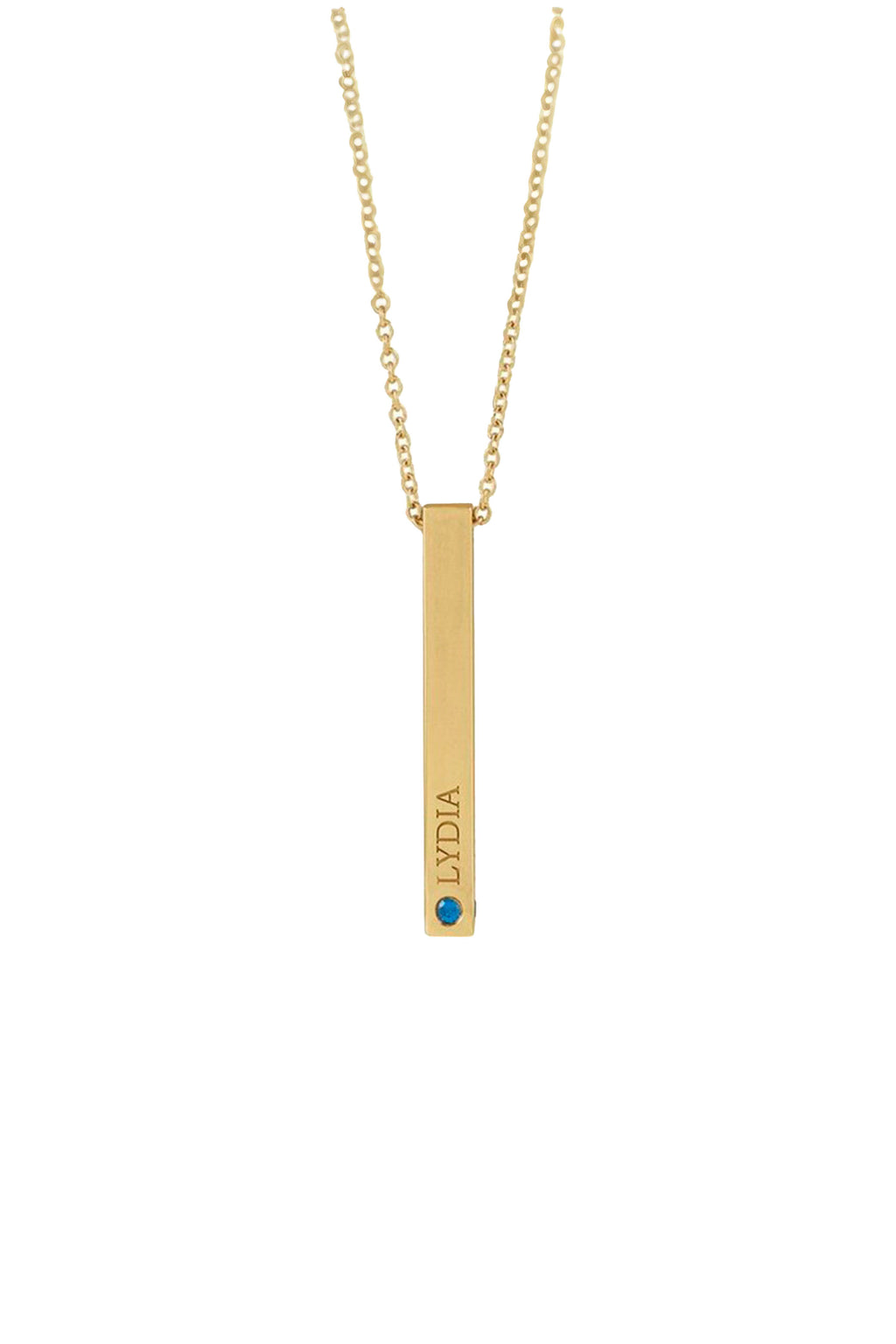Round 3-Stone Engravable 4-Sided Bar Necklace Mounting