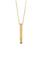 Round 3-Stone Engravable 4-Sided Bar Necklace Mounting