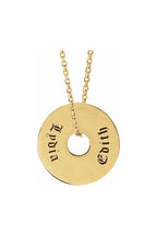 Engravable Washer Necklace