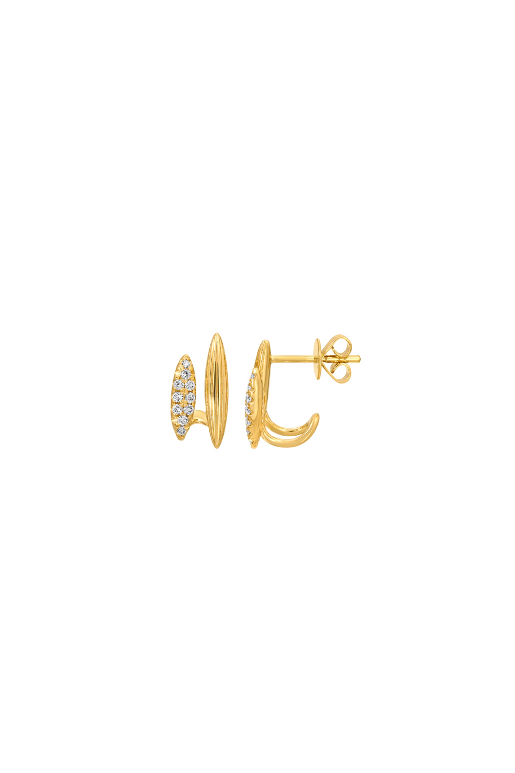 Diamond Caged Huggie Earrings Main image