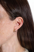Diamond Caged Huggie Earrings