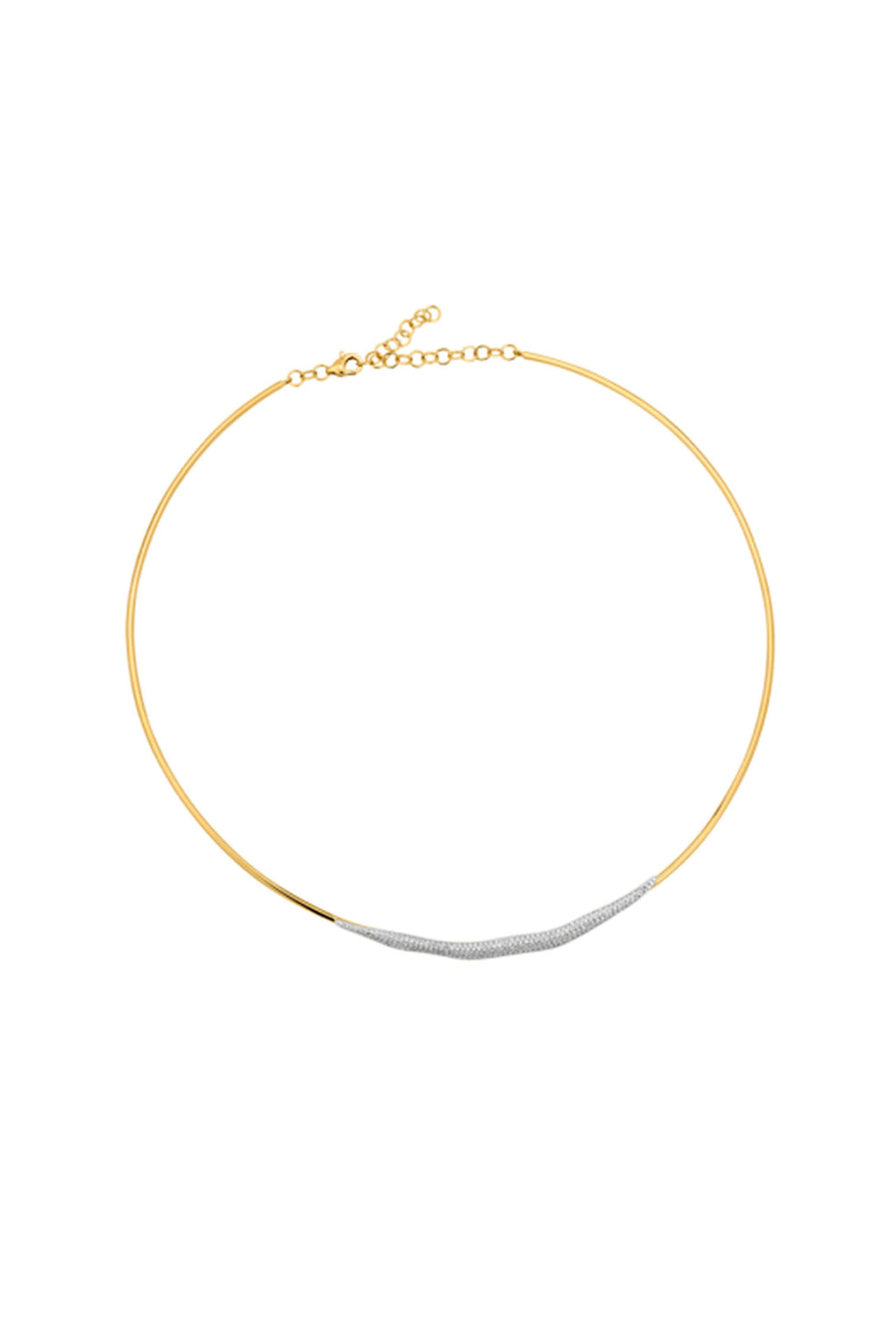 Skinny Omega Diamond Necklace