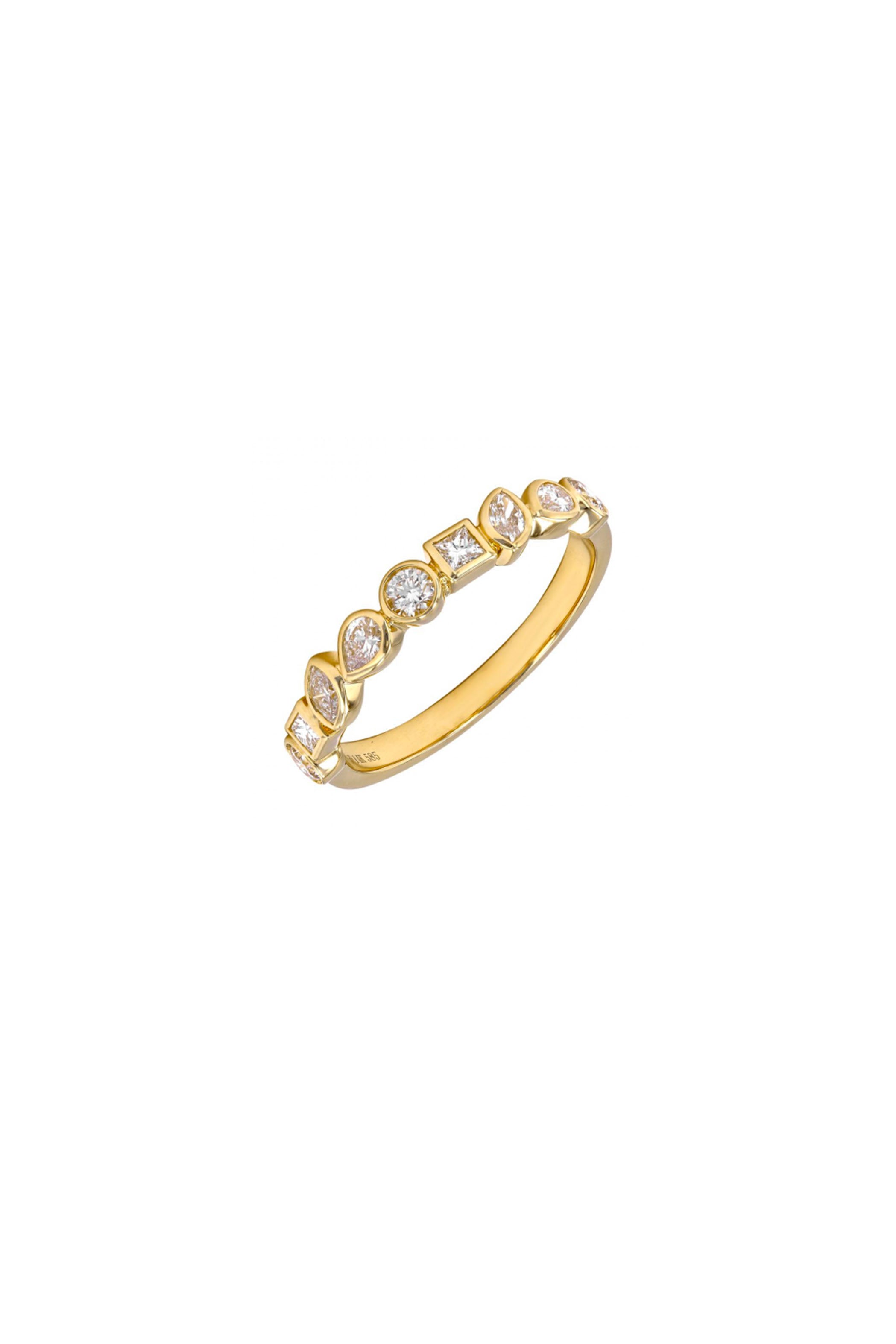 Bezel Set Multishape Diamond Ring Main image