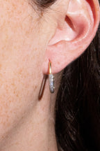 Half Diamond Clip Earrings