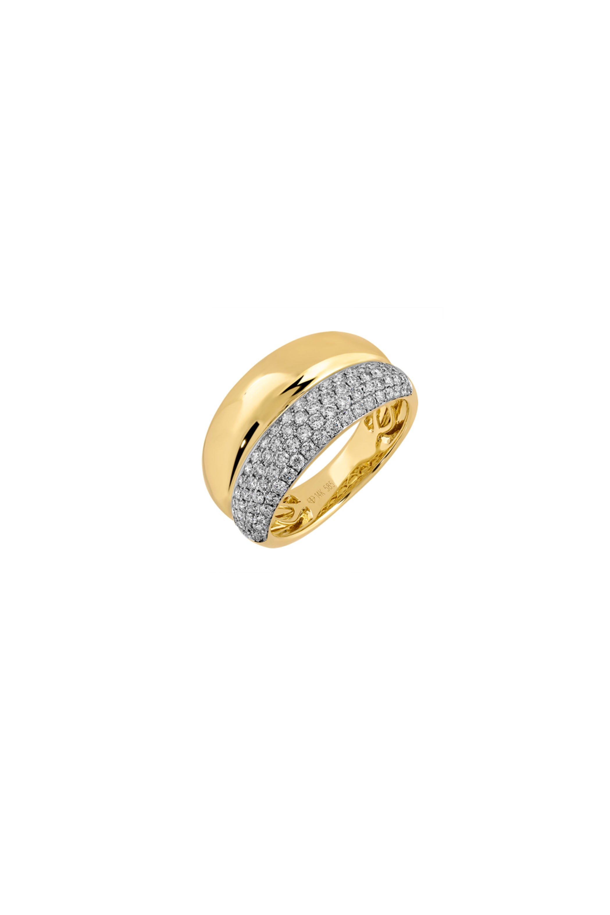 Diamond Double Stack Dome RIng