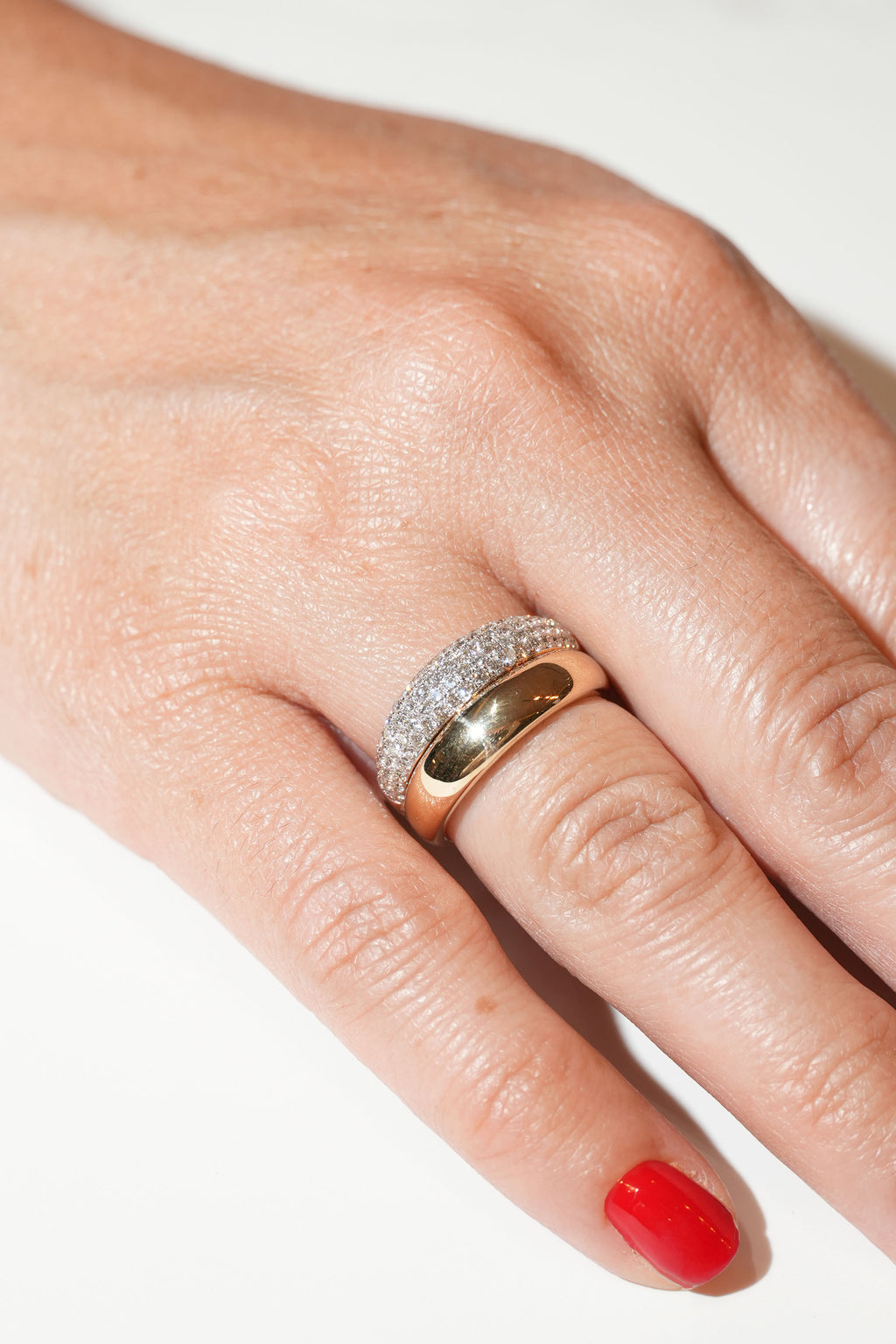 Diamond Double Stack Dome RIng