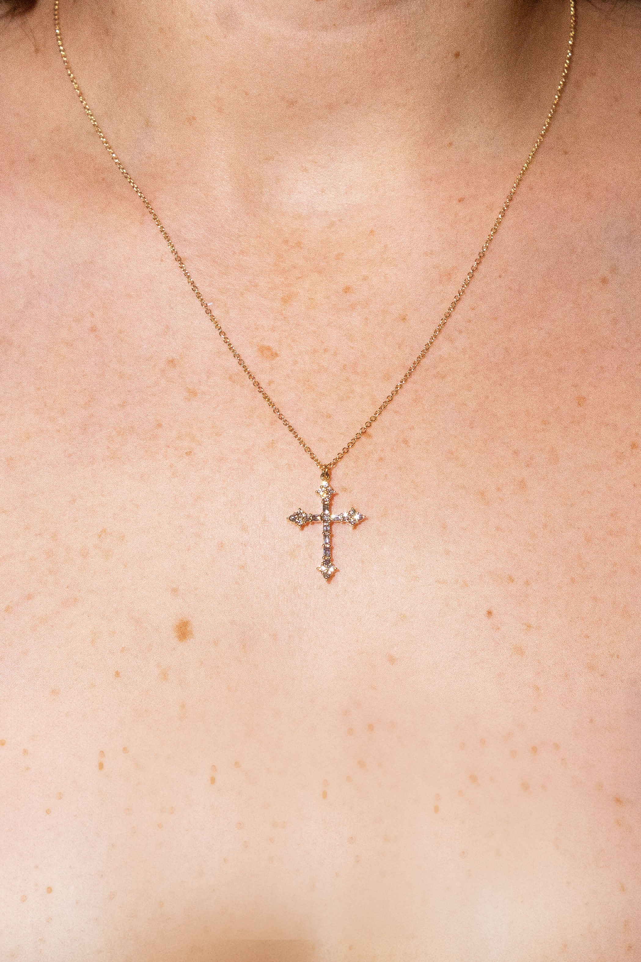 Diamond Cross Necklace Secondary image