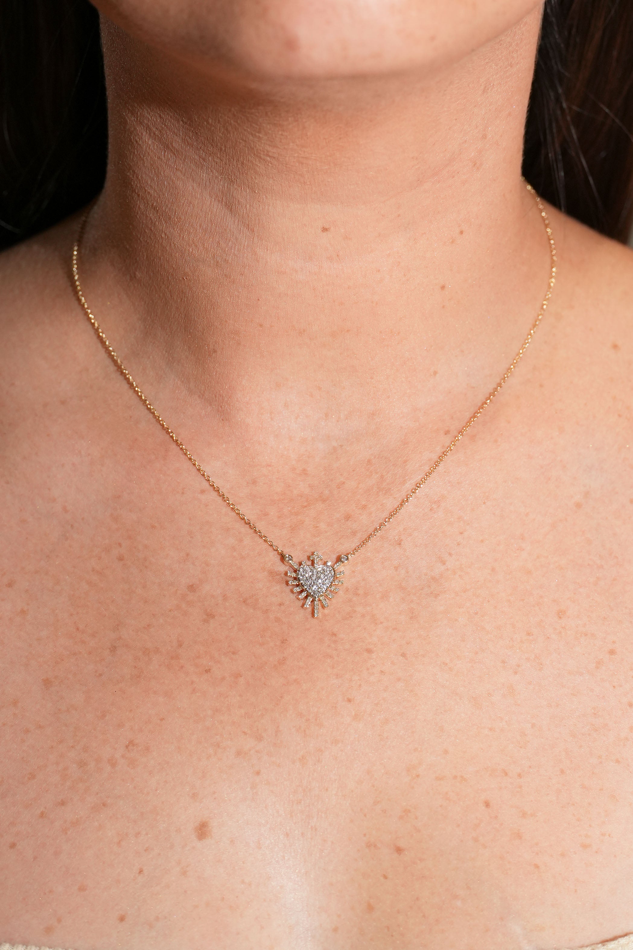Sacred Heart Diamond Necklace Secondary image