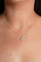 Heart & Cross Diamond Necklace