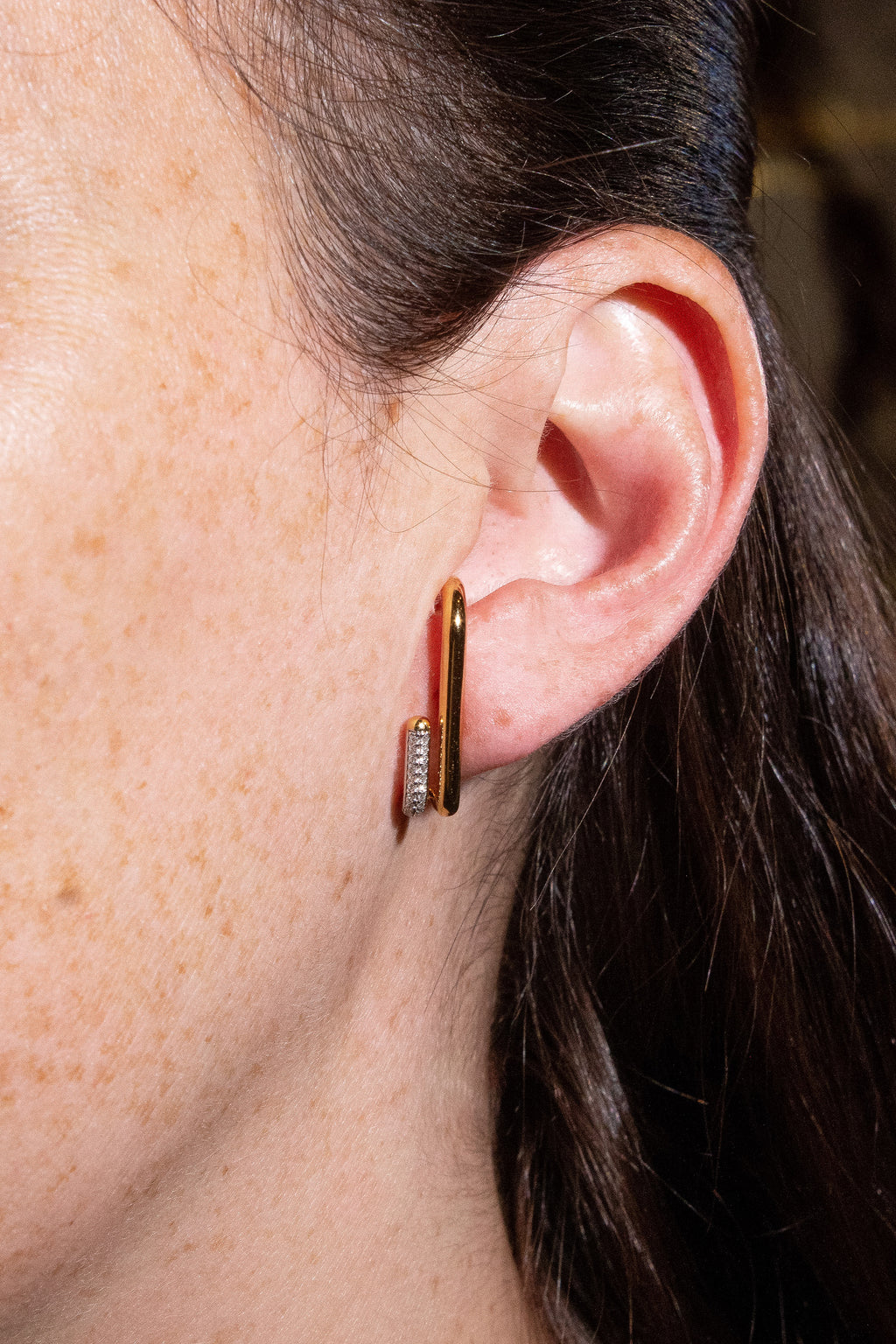 Double Cuff Diamond Earrings