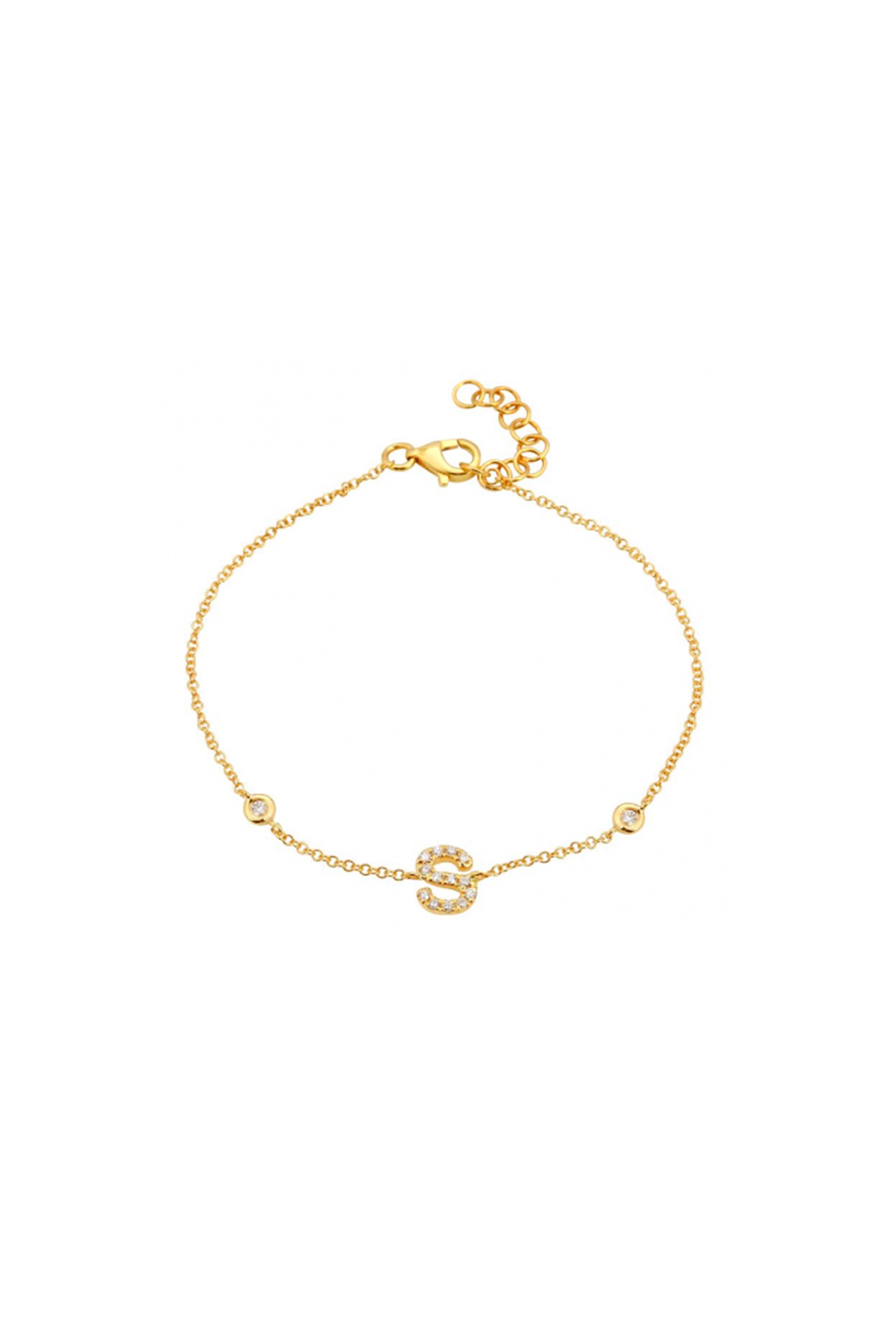 Initial Diamond Bracelet