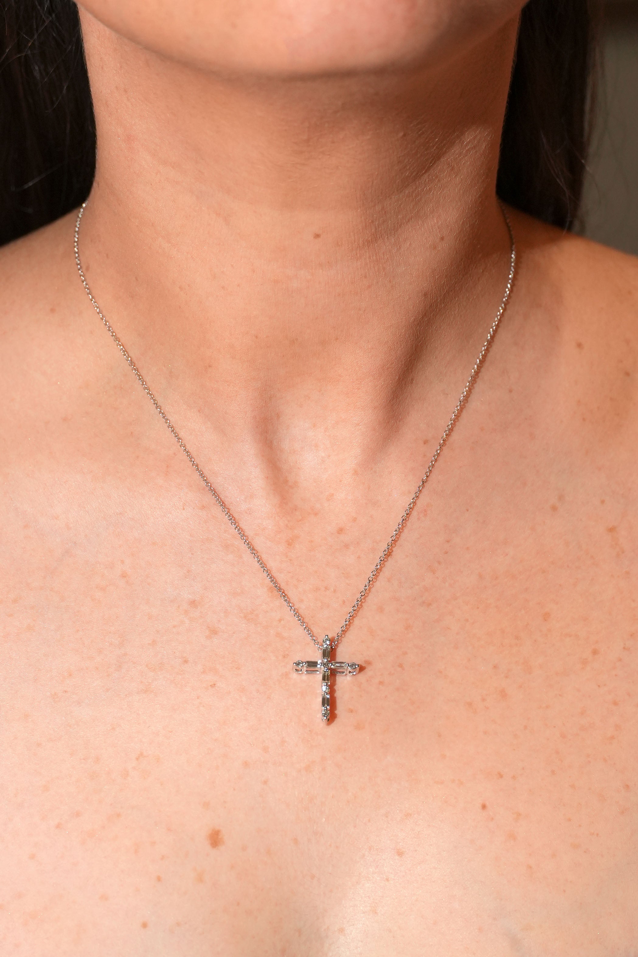 Baguettes & Diamond Cross