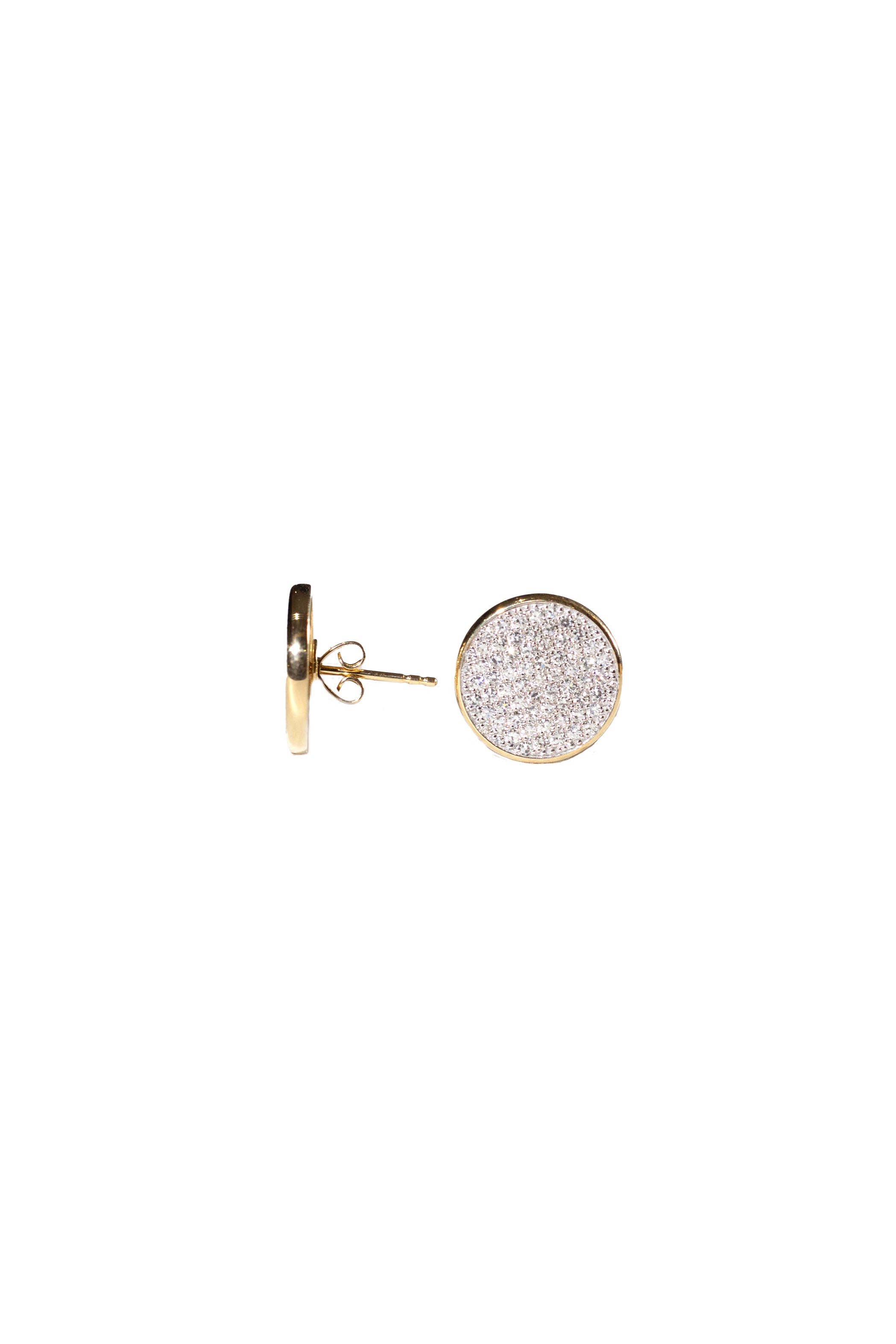 Pave Circle Earrings