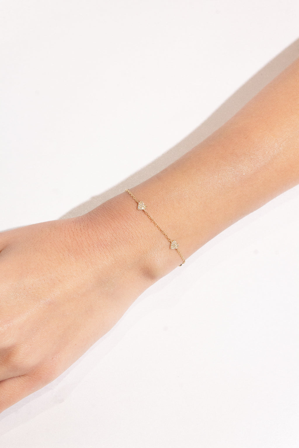 Diamond Heart Station Bracelet