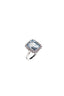 Halo Aquamarine Diamond Ring