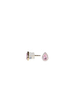 Pink Sapphire Pear Halo Studs