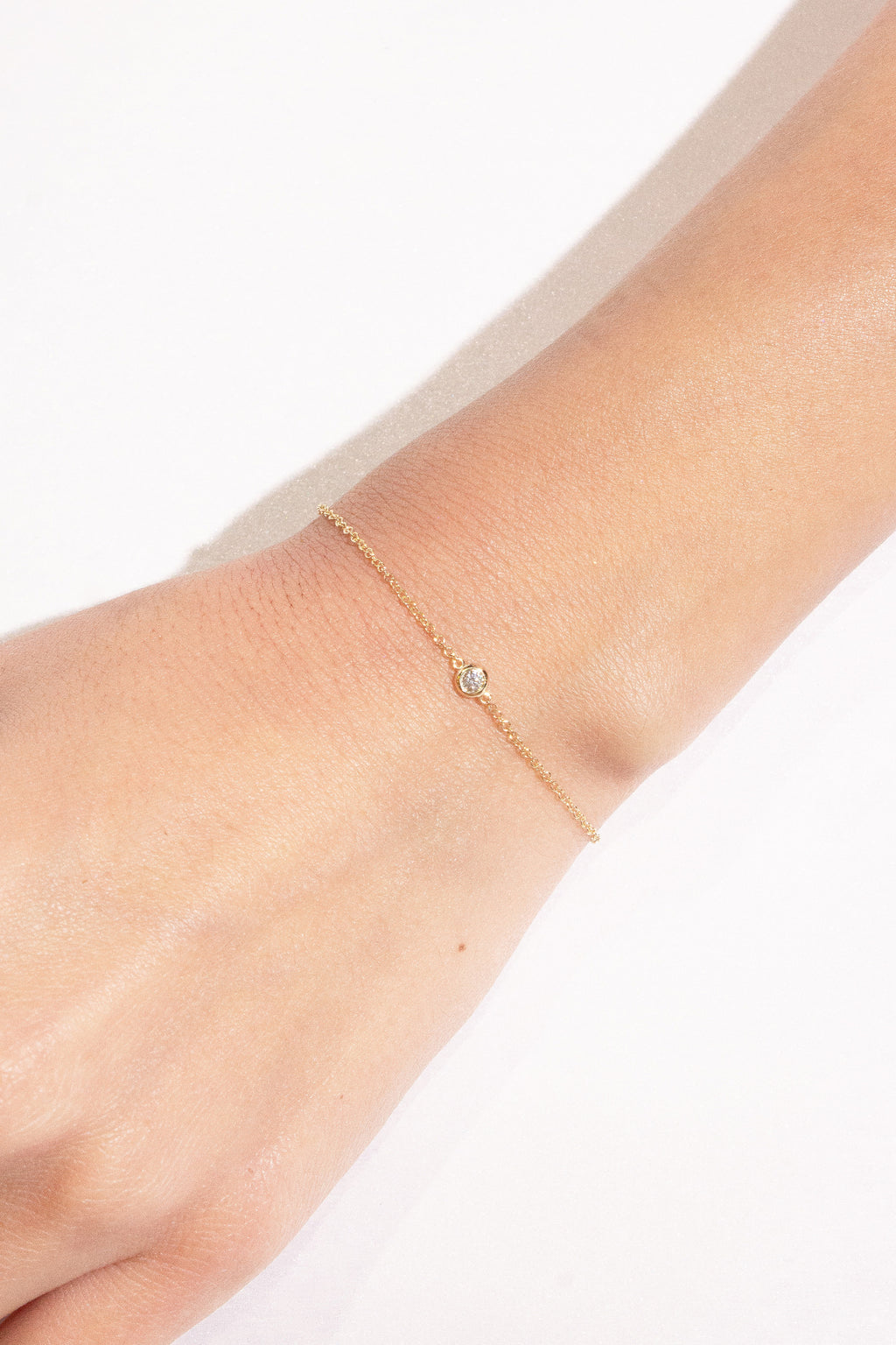 Solitaire Bezel Diamond Bracelet