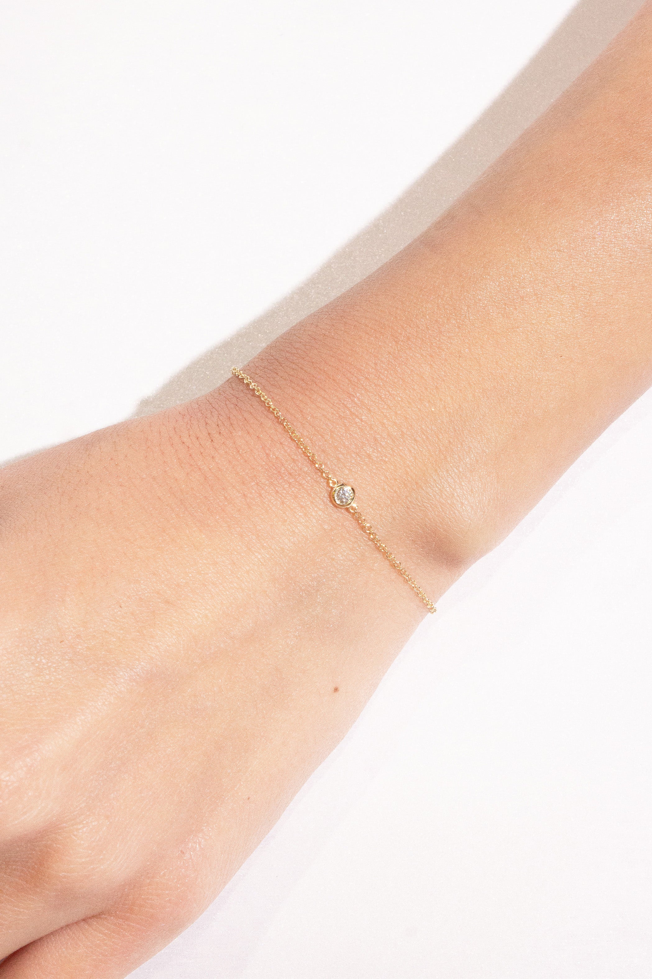 Solitaire Bezel Diamond Bracelet
