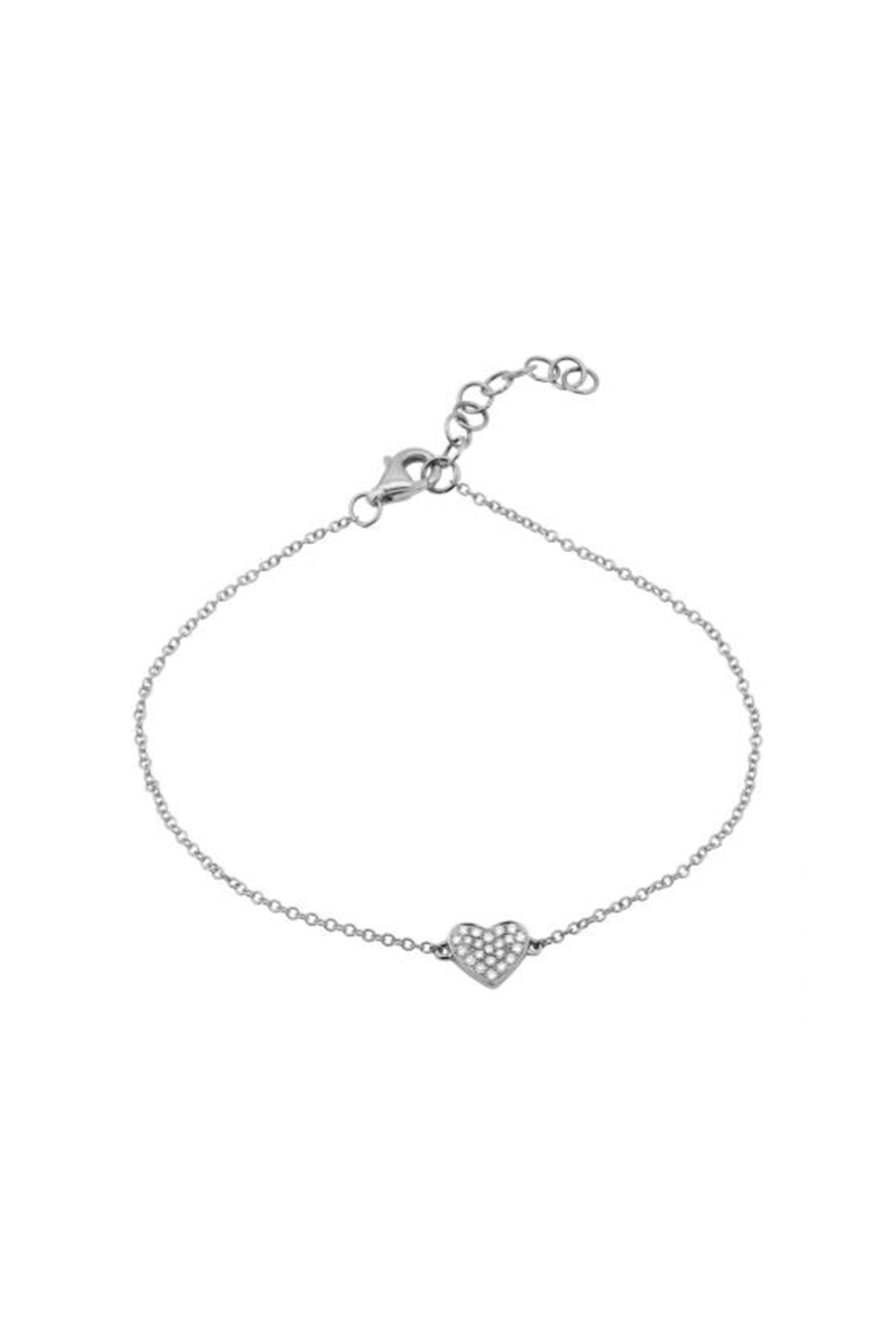 Single Diamond Heart Bracelet Main image
