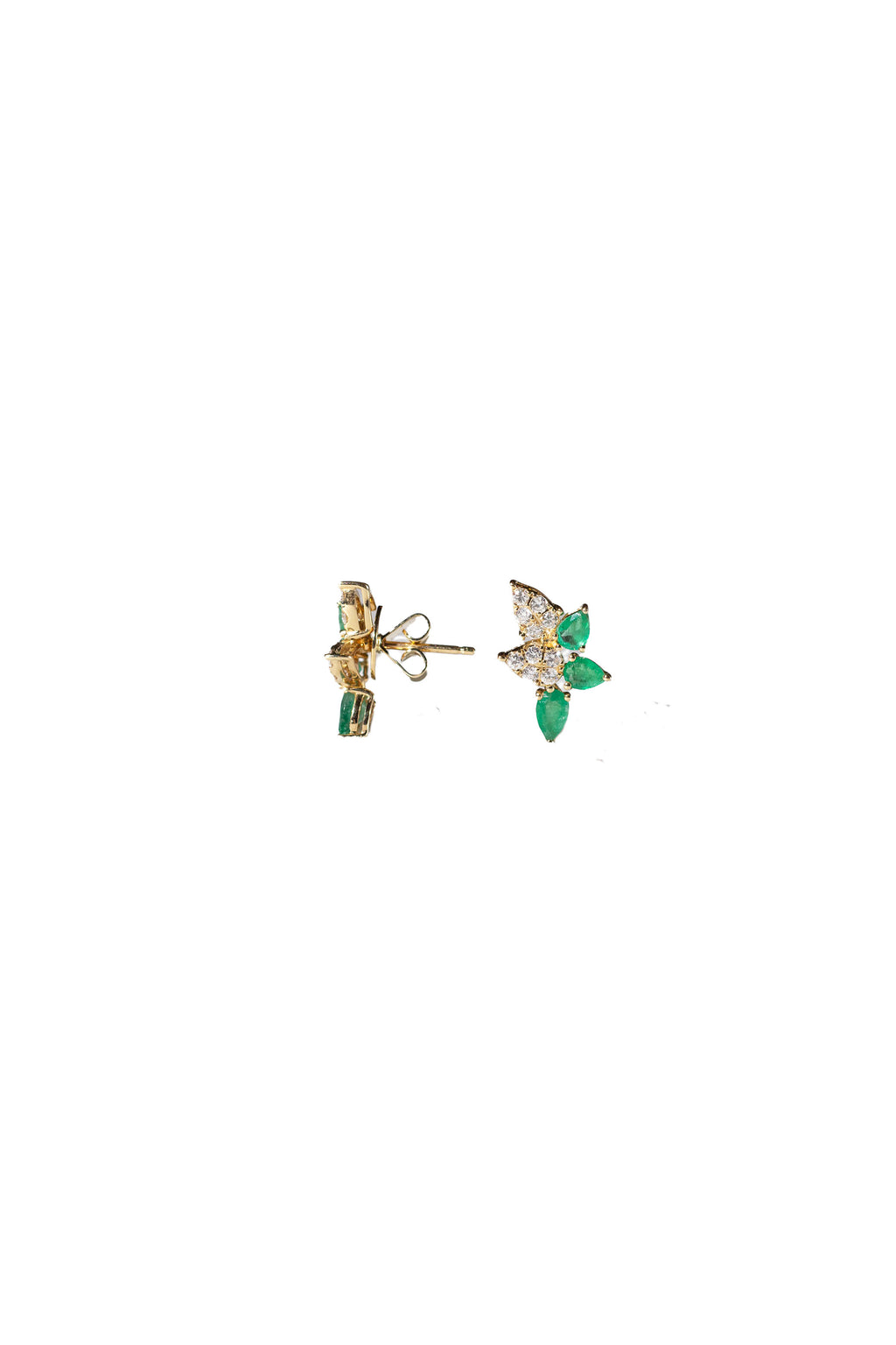 Emerald Pears & Diamond Half Flower