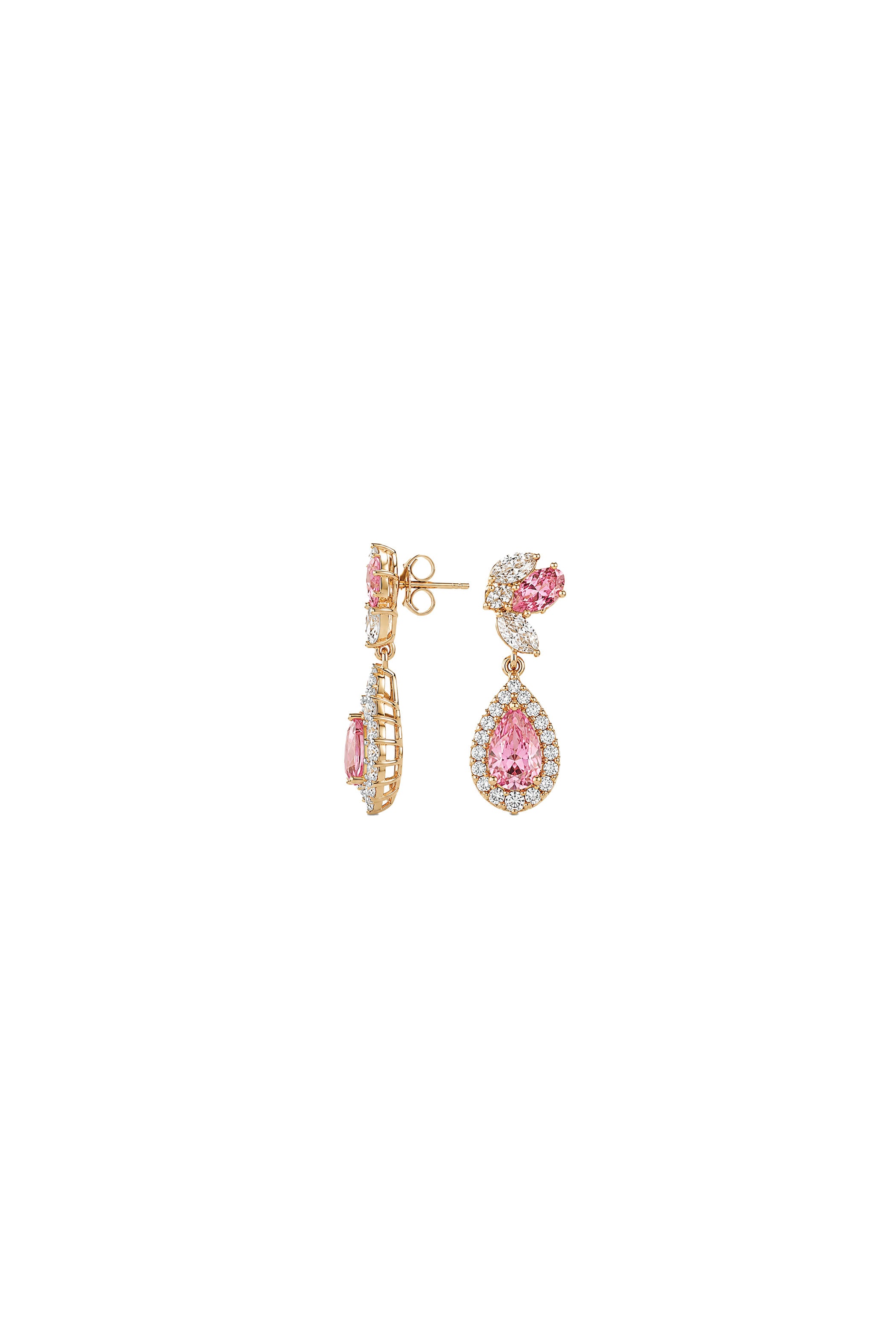 Pink Sapphire Pear Drop Earrings Main image