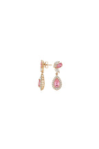 Pink Sapphire Pear Drop Earrings