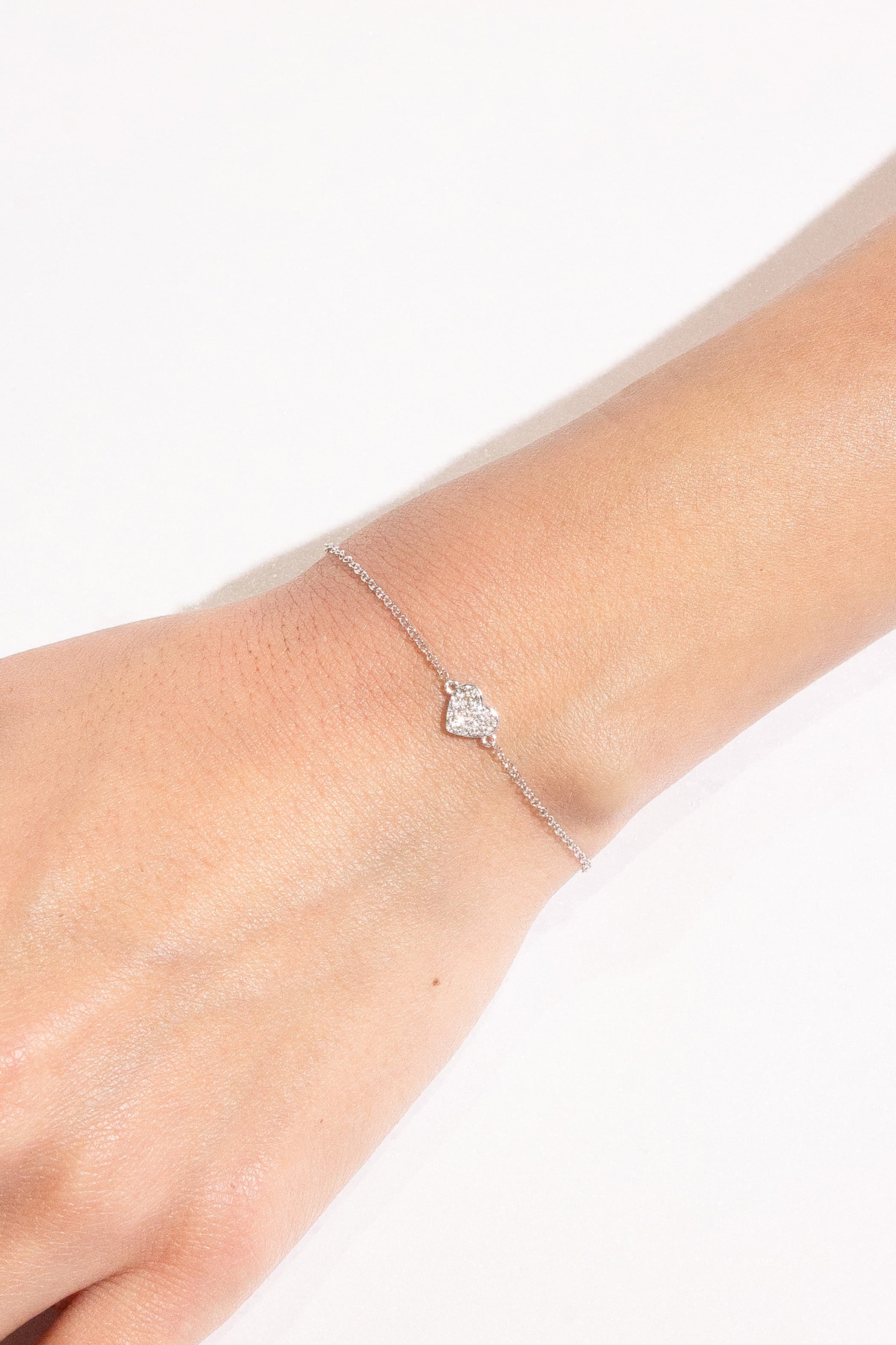 Single Diamond Heart Bracelet