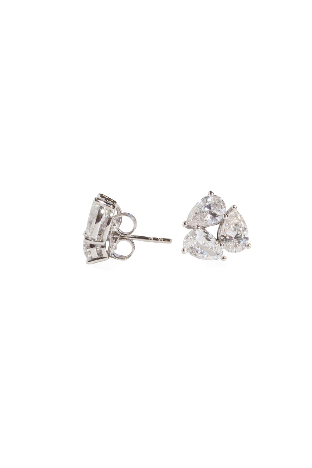 Three Pear Shape Earrings