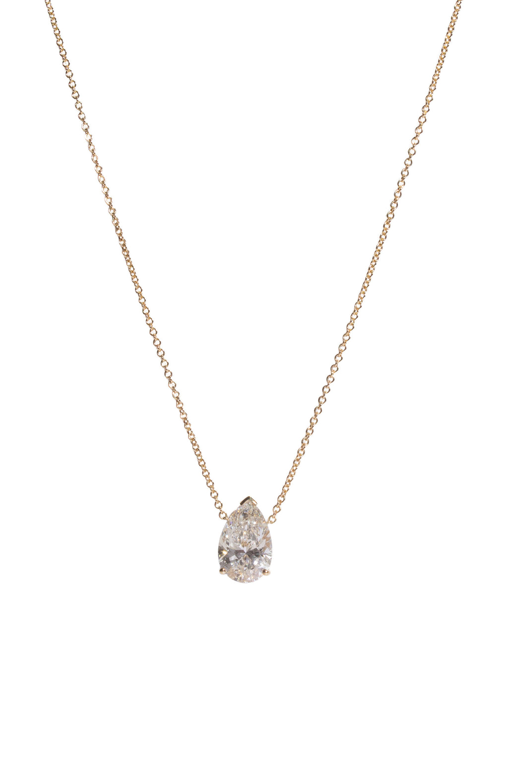Solitaire Pear Necklace