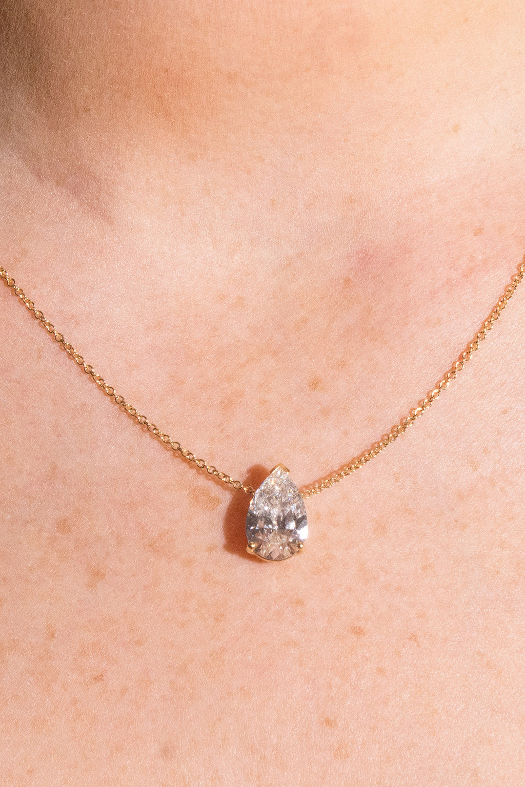 Solitaire Pear Necklace