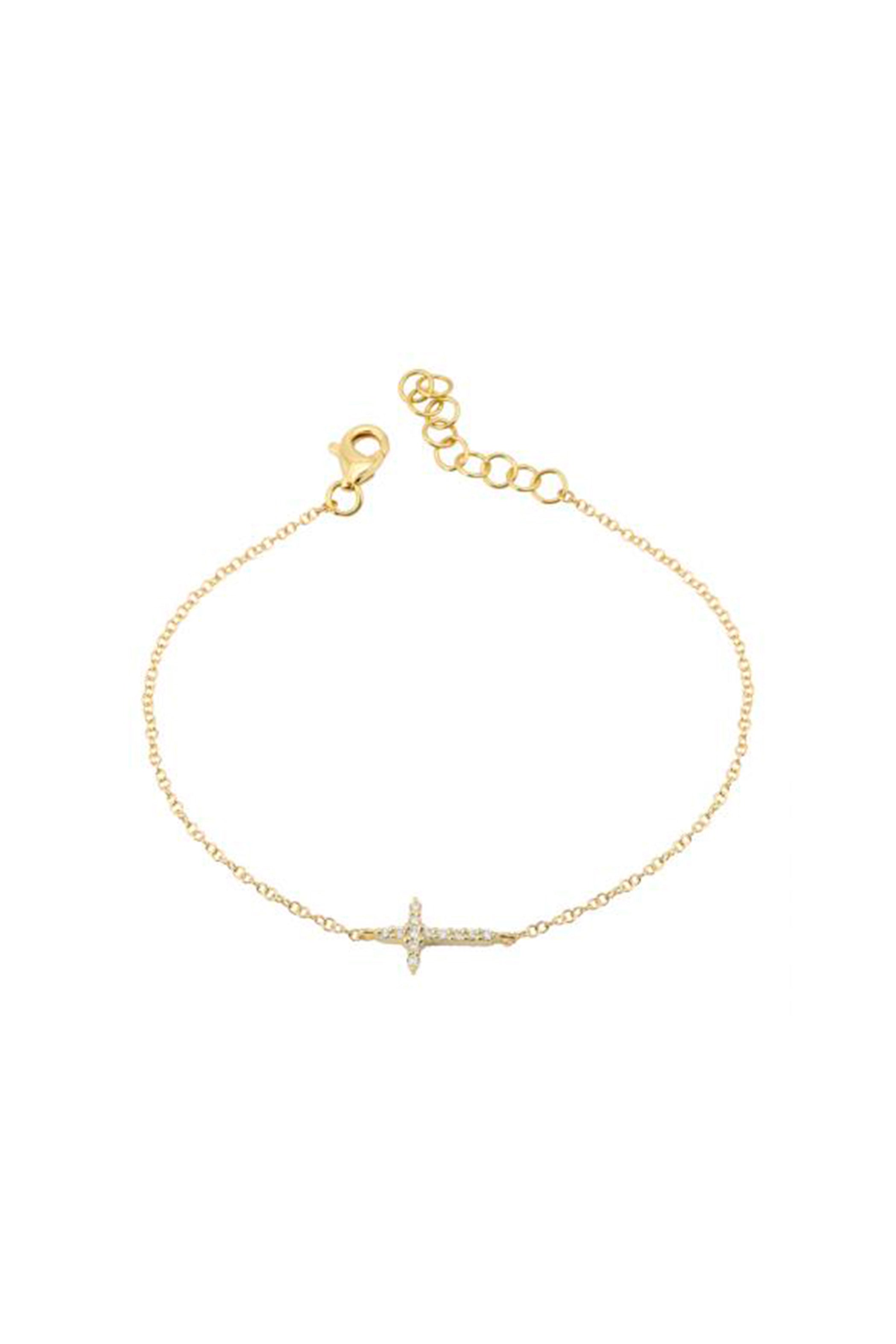 Diamond Cross Bracelet