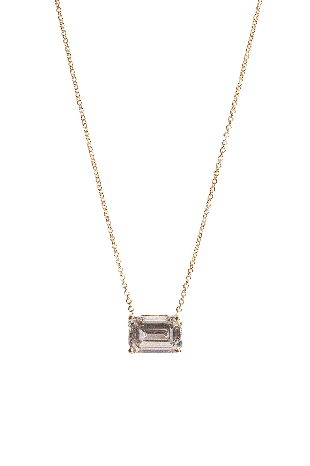 Solitaire Emerald Necklace