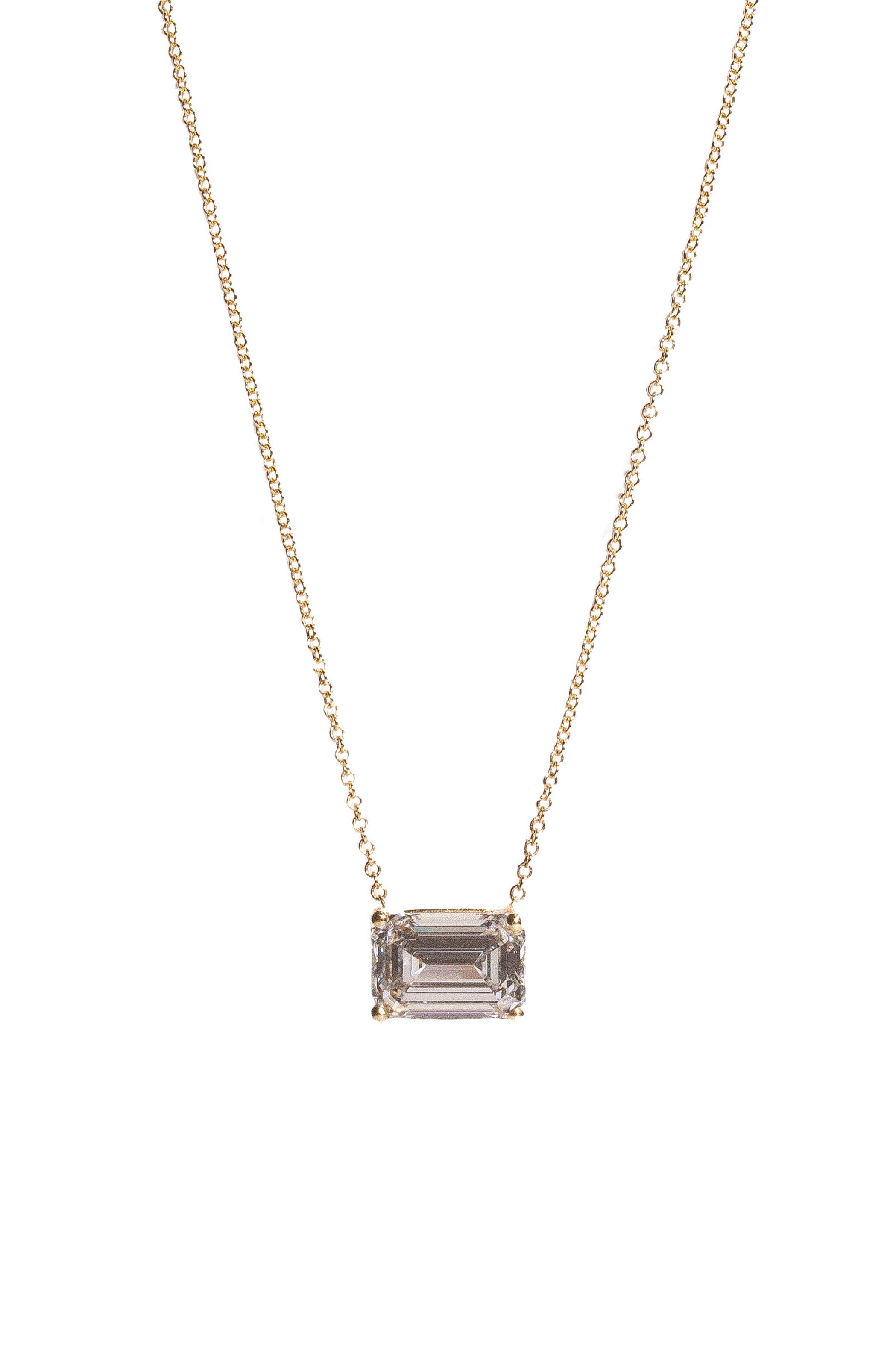 Solitaire Emerald Necklace